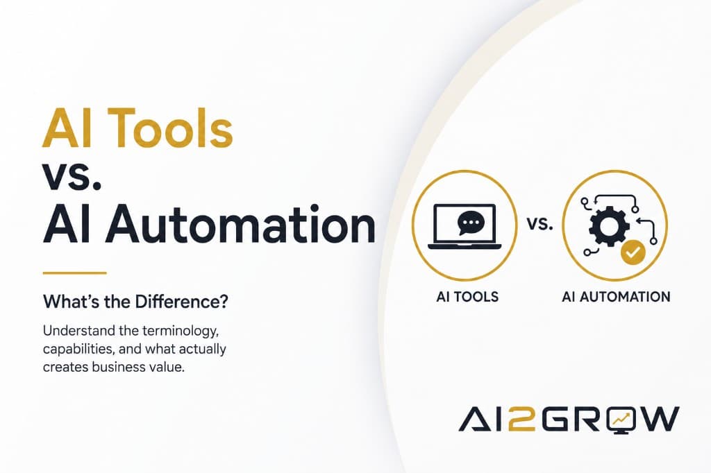AI Tools vs. AI Automation: comparison of standalone AI applications and integrated automated workflows